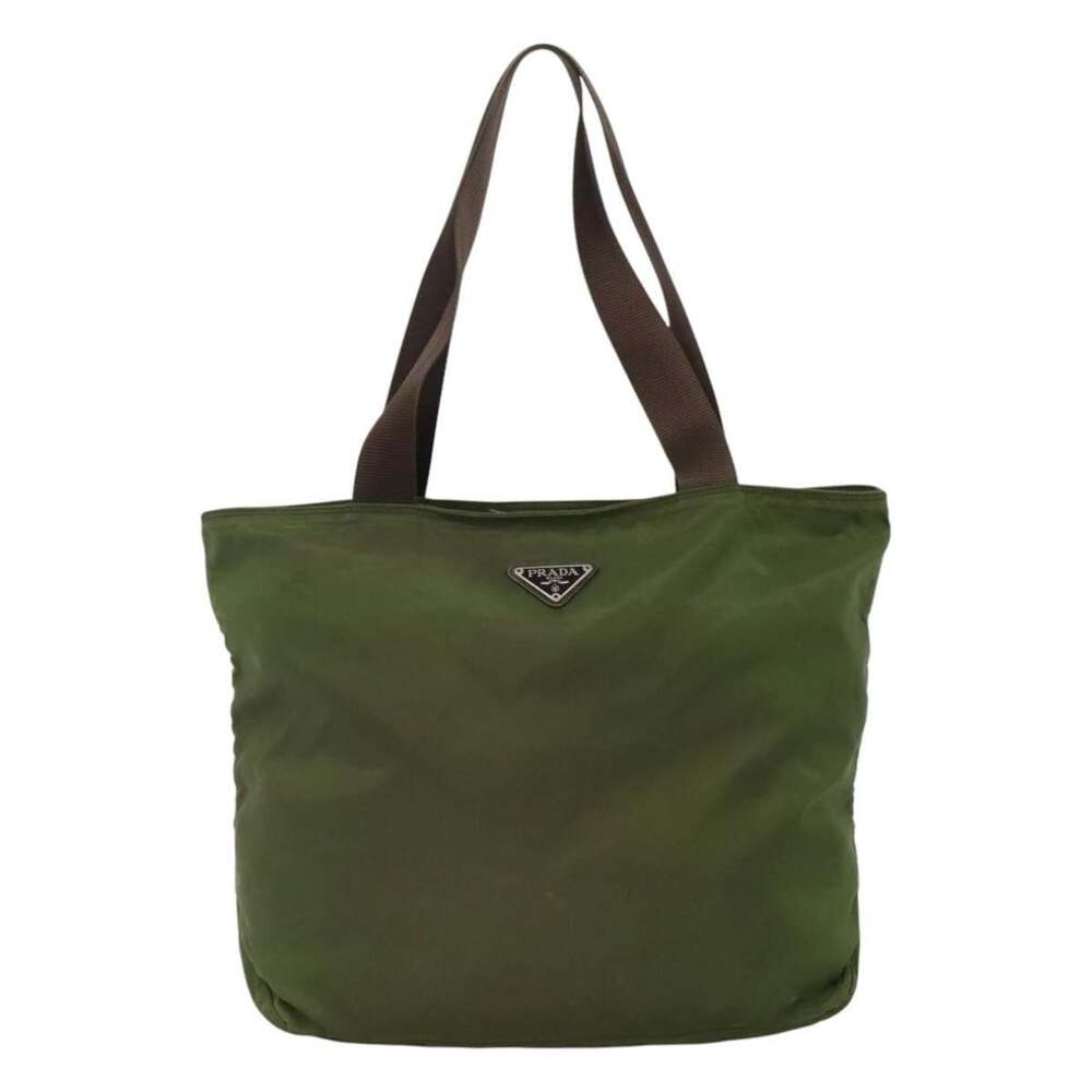 Prada Nylon Tote Bag Khaki Green